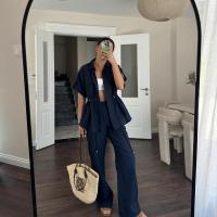 Novedad de verano, moda informal para mujer, conjunto de dos piezas con bolsillo y cordón estilo Cargo, ropa de mujer - details 22