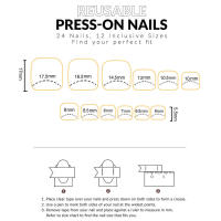 Uñas postizas cuadradas, uñas naturales irrompibles, simples, para ir de compras, viajar y salir - details 3
