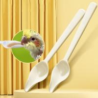 Alimentador de plástico de leche en polvo para pájaros, cuchara de medicina resistente al calor, mango largo, pollitos engrosados, alimentación de aves - details 0