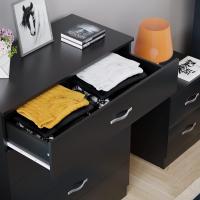 Muebles para Dormitorio Riano Soporte Único de Metal, 5 Asas y Corredores Plata y Negro - details 6