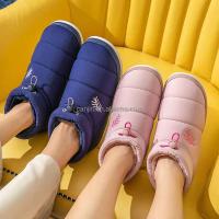 Nuevas botas de nieve impermeables para niños, zapatos de invierno de corte bajo a la moda para mujer, adornos navideños de felpa - details 9