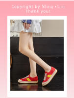 Aumento de altura interior 2 cm zapatos de lona clásicos verano 2025 nuevos zapatos de junta a juego de color casual de suela gruesa pequeños zapatos blancos versátiles - details 8