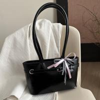 Bolso de hombro portátil de cuero PU con lazo, bolso de hombro Y2K para ir al trabajo, bolso francés para las axilas, bolso de ocio de estilo coreano para mujer - details 3
