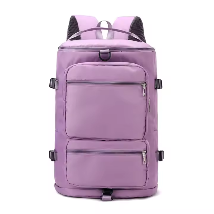 Paquete de viaje de gran capacidad, paquete de gimnasio para hombro, paquete de ejercicio de separación seco-húmedo para mujer, bolsa de fitness para mujeres y hombres con compartimento para zapatos y bolsillo húmedo, bolsa de equipaje de viaje aéreo. - 1