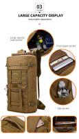 Mochila táctica militar para exteriores para hombre, bolsa de Camping, montañismo, senderismo, viaje, Molle 3P, 60L, 50L - details 5