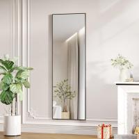 Espejo de pie Cuerpo Entero, 160 × 50 cm Espejos Grandes de Pared, Espejo Pared Cuerpo Entero Rectangular, Espejo tocador de pie, Espejo para Dormitorio, Sala de Estar, Vestuario, Negro - details 7