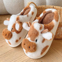 Pantuflas De Algodón Con Punto Para Mujer Invierno Pantuflas De Interior Cálidas Con Suela Gruesa Y Peluche Cierre Pull on Talla Verdadera - details 14