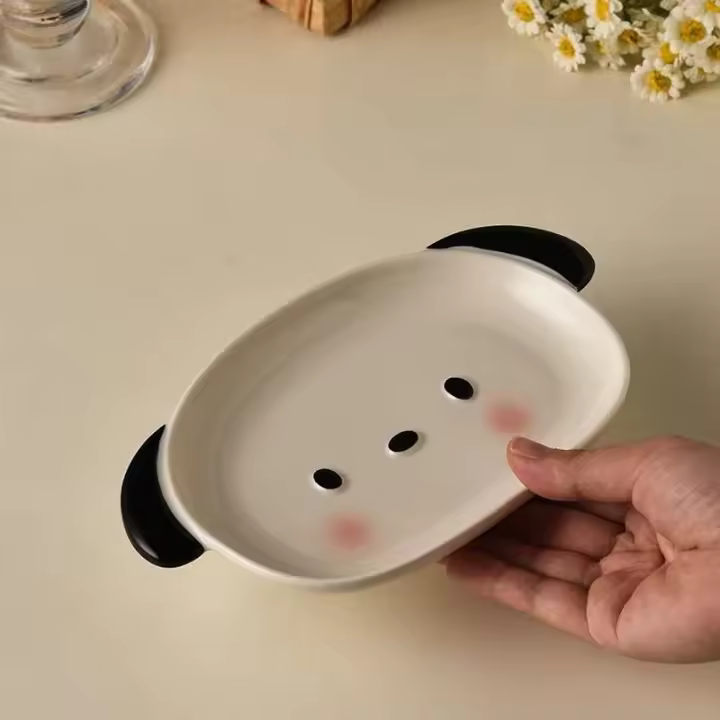 Plato de fruta bonito con forma de perro pequeño, pan de cerámica, plato de postre, 1 ud./2 uds. - 1