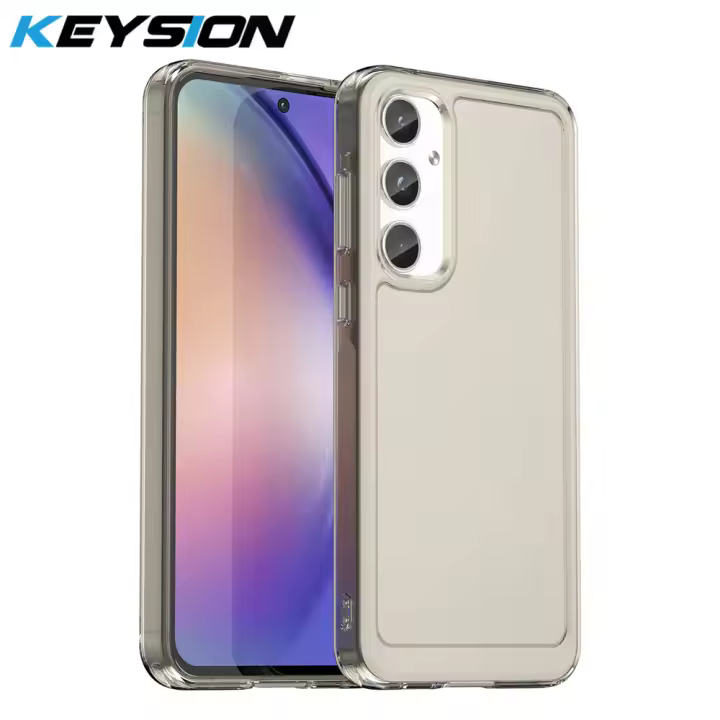 KEYSION Funda a prueba de golpes Samsung A55 5G, A35, A25, A15, A05, funda trasera de teléfono transparente de silicona suave TPU para Galaxy A05S - 1