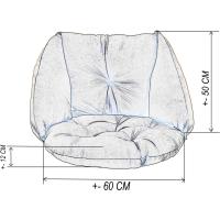 Redondo - Almohada para Silla Colgante - Almohada para Silla Columpio - Almohada Blanda - Plata - details 3