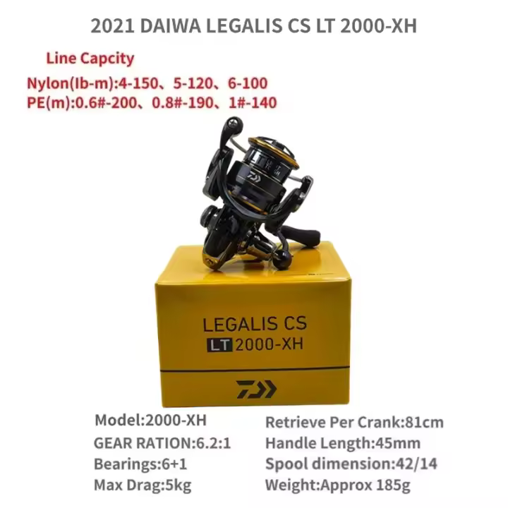 DAIWA-Carretes de pesca giratorios LEGALIS CS LT 1000-XH 2021 2023 3000-C 4000-C 5000-CXH 6000-H, 2000-2500 - 1