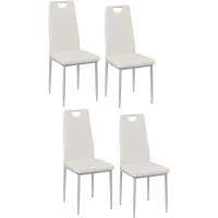 Sillas de Comedor Juego de 4 Sillas de Metal para Cocina, Silla de Mesa Comoda Silla con Asiento Tapizado, Negro - details 114