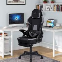 Silla Gamer Profesional, Ergonómica, de Tela Transpirable y Anti-manchas, Brazos Ajustables, con Reposapiés. para Adultos. Altura regulable y respaldo abatible. - details 1