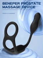 Vibrador Anal telescópico para hombres, con Control remoto juguete sexual, masajeador de próstata, anillo de pene retardante de eyaculación, perineo, tapón Anal, 18 - details 5