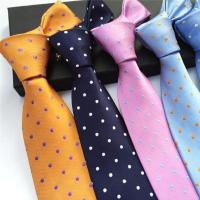 Corbata de 8cm con puntos para hombre, corbatas de negocios, accesorios de la camisa Ascot de poliéster, colorido, amarillo, trasero, rojo, fiesta de boda - details 0