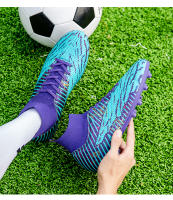 Zapatos de fútbol de alta calidad para hombre, botas de fútbol profesionales FG/TF, tacos antideslizantes ultraligeros para exteriores, zapatillas de tobillo de entrenamiento - details 16