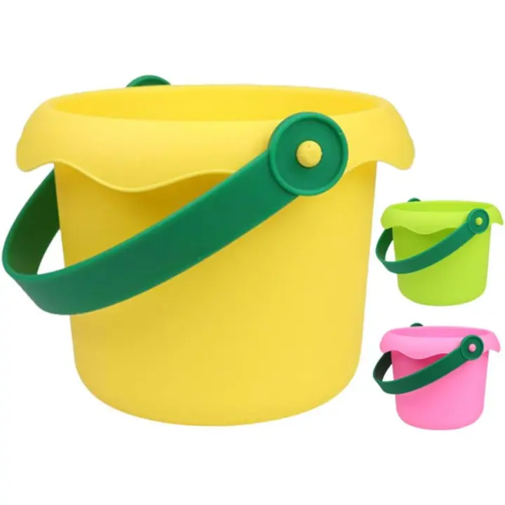 Juego de Cubos de Playa Inflables 3 Piezas de Balde para Jugar en Agua Cubo de Piscina - 1