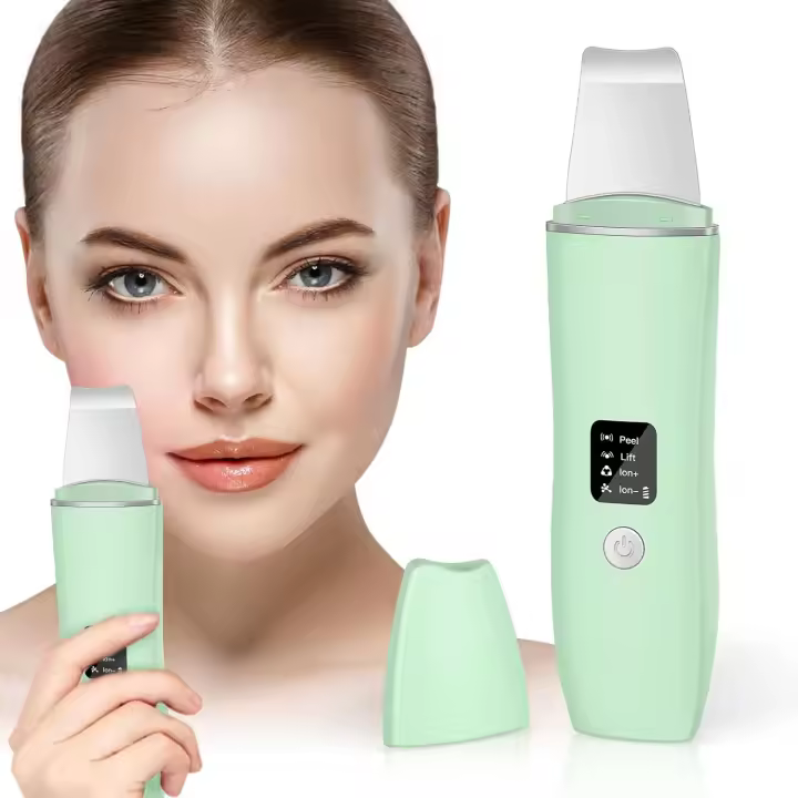 Depurador de piel, espátula ultrasónica para eliminar puntos negros con 4 modos, limpiador de poros faciales recargable por USB, extractor de comedones, eliminador de arrugas, herramientas para el cuidado de la piel para limpieza facial profunda - 1