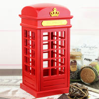 Lámpara de mesa recargable para cabina telefónica de Londres, luz nocturna USB, Retro, portátil, decoración de año nuevo para el hogar y dormitorio - details 3