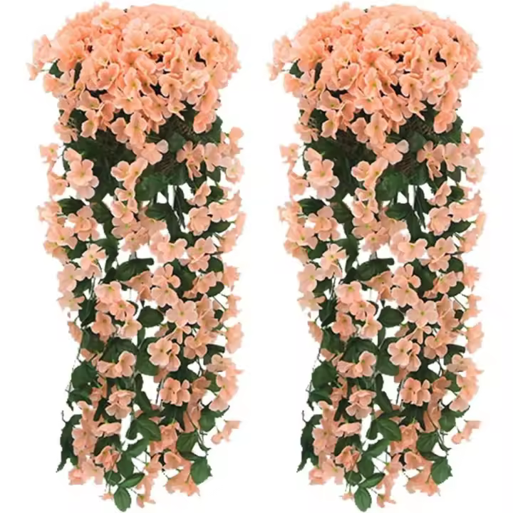 Guirnalda de Flores Artificiales Wisteria Hojas de Seda Ideal para Decoración de Boda, Pared, Jardín Balcón Exterior Interior - 1