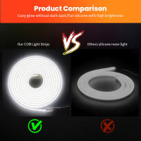 Cinta LED de Neón COB 220V 288Leds/m Luz de Alta Brillo FOB IP67 para Exteriores Jardín Dormitorio Cocina XUNATA con Interruptor Tipo de Bombilla Normal Estilo Chino - details 2