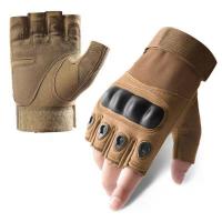 Guantes de motocicleta resistentes al desgaste, guantes de carreras Vintage antideslizantes, guantes de cuero de cabra sin dedos, guantes de medio dedo para deportes al aire libre - details 4