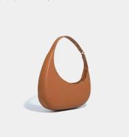 Bolso de mano de cuero vegano cervino con asa superior para mujer, bolso de mano con diseño de media luna cruzada, bolso versátil, mochila de lujo de alta gama - details 4