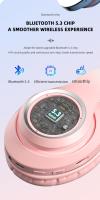 Auriculares inalámbricos Bluetooth 5,3 estéreo envolvente con micrófono para niños, auriculares cómodos y saludables, tarjeta TF, luz RGB colorida y bonita - details 4