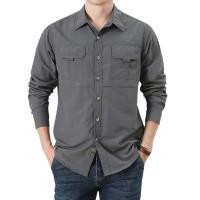Camisa para senderismo y pesca para hombre, blusa transpirable de secado rápido, Camisa de trabajo de carga de manga larga, camisas UV para exteriores - details 0