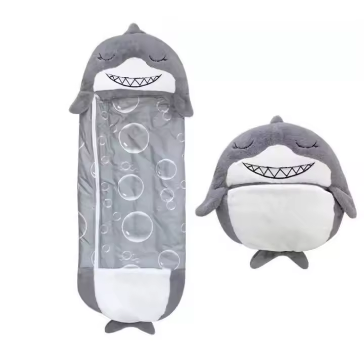 Saco de dormir con dibujos animados para niños y niñas, saco de dormir con almohada de felpa, cálido, Animal, regalo de Navidad - 1