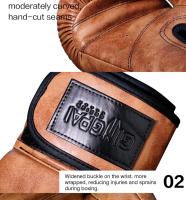 Guantes de Boxeo Retro Colores para Adultos Cuero PU para MMA, Muay Thai, Sanda GYM 6 a 12OZ - details 8