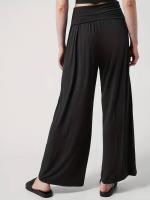 Pantalones de pierna ancha para mujer con cintura elástica, cómodos pantalones de primavera y otoño - details 5