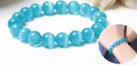 Cuentas de 10mm, regalo Feng Shui, pulsera de piedra de ojo de gato Natural para mujer, amuleto de buena suerte hecho a mano, joyería - details 5