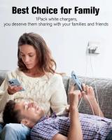 Paquete de cargador USB delgado de 5W, fuente de alimentación de 5V, 1A, 2 puertos USB C + adaptador de enchufe USB A, adaptador de enchufe para iPhone, lector de libros electrónicos, Xperia, MP3 smartphone blanco - details 5