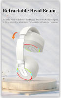 auriculares inalámbricos con Bluetooth dinámicos RGB luz LED HIFI cancelación pasiva de ruido juego entretener música auriculares con micrófono - details 4