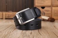 Cinturones de diseñador para hombre, piel de vaca auténtica de alta calidad, color marrón, de lujo,talla grande, 100% grano real - details 25