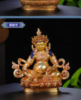 Exquisito adorno de latón de Huang Caishen con cuatro paredes, colección de oro antiguo rojo Guanyin, budismo esotérico de transmisión, - details 8
