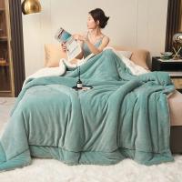 Manta cálida de doble cara para invierno, manta gruesa de franela de imitación de forro polar, colcha cómoda, Sábana - details 2
