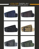 Cinturón táctico de nailon con hebilla para hombre, cinturilla de lona de Color sólido para exteriores, alta calidad - details 2