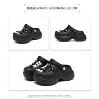 Zapatos con agujeros de suela gruesa, zapatos de cabeza de bolsa de desgaste exterior de suela blanda de EVA para mujer, zapatillas geniales - details 36