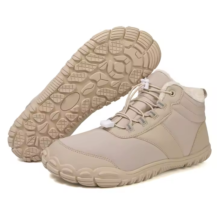 Zapatos de algodón cálidos de terciopelo impermeables antideslizantes, zapatos de cinco dedos descalzos con suela gruesa para mujer - 1