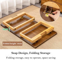 Mesa de té de madera, bandeja de suelo con patas plegables de bloqueo, mesa de té Tatami, mesa de centro plegable de pierna baja - details 2