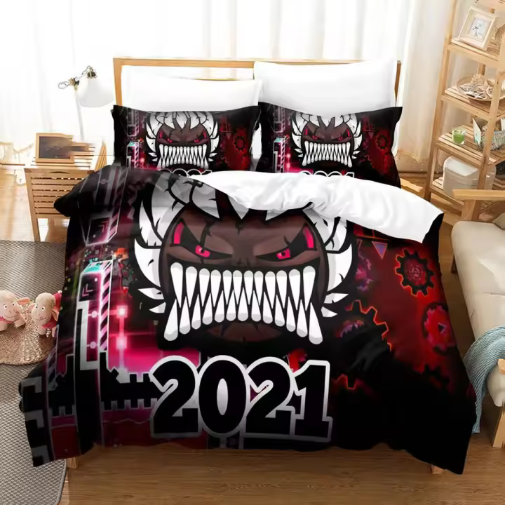 Juego de Ropa de Cama Geométrica Dash Funda de Edredón Cubierta de Almohada para Rey, Reina, Tamaño Medio Juego de Almohadas para Niños, Mujeres, Adultos - 1
