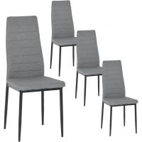 Sillas de Comedor Juego de 4 Sillas de Metal para Cocina, Silla de Mesa Comoda Silla con Asiento Tapizado, Negro - details 132