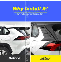 Cubierta de decoración de ventana lateral para Toyota RAV4 XA50 2019-2023 en fibra de carbono ABS con estilo exterior modificado pegatinas peluche - details 3