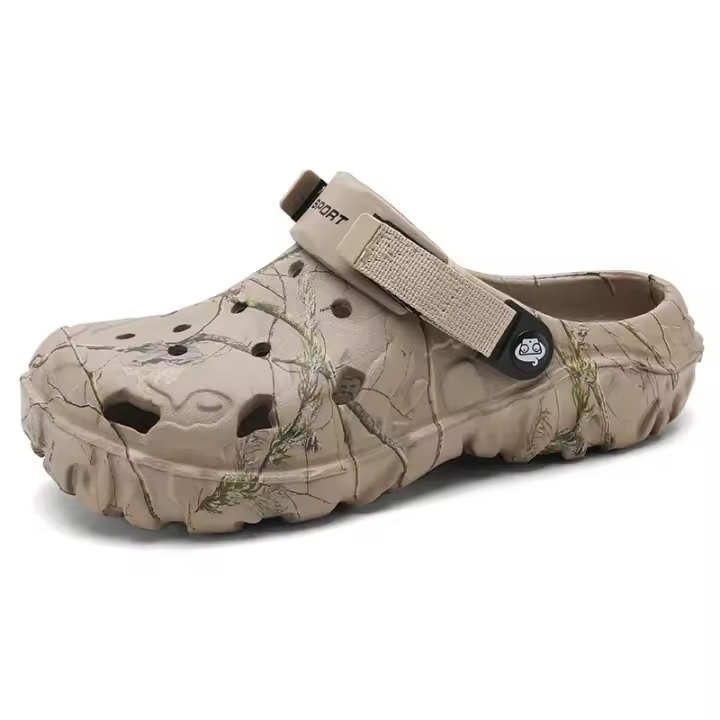 Sandalias Planas para Hombre Verano Pantuflas con Suela de Cuero y Microfibra - 1