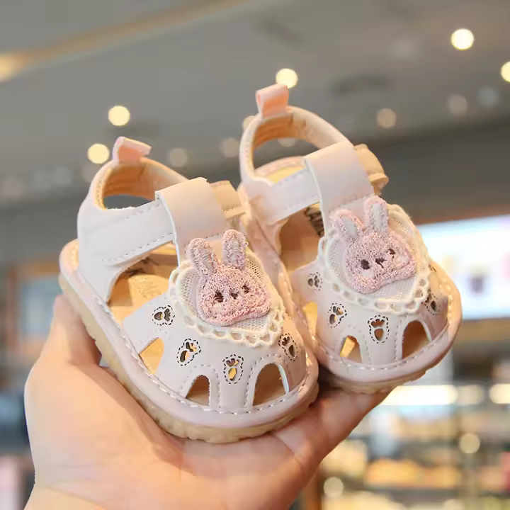 Bolso para niña, sandalias con cabeza de verano, suela antideslizante suave y bonita, zapatos para niños pequeños de princesa para bebé - 1