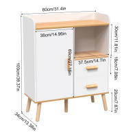 Rcynview Buffet de cocina - marca - muebles con microondas y estante de cajón - marrón - adulto - details 7