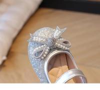 Zapatos de cuero para niñas, calzado de vestir versátil con lazo y cuentas de fondo suave, estilo princesa a la moda, novedad de otoño, 2024 - details 13