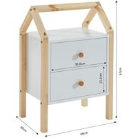 Mesa de Noche Tiny Muebles y Organización Tablas de Cama Diseño Compacto y Moderno - details 2